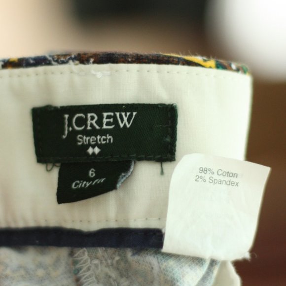 J. CREW Paisley Damask City Fit Pants - Picture 3 of 3